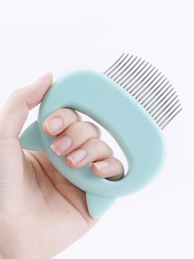 1pc PetCat Comb Grooming Massage Brush Shell Shaped Handle Dog Grooming Massage Tool To Remove Hairs For Cat Cleaning Supplies