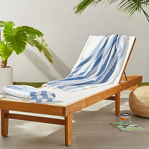 100% Cotton Terry Cabana Stripe Pool & Beach Towel