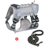 Dog Harness,Tactical Dog Harness with Handle,No-Pull Service Dog Vest with Hook & Loop Panels,Adjustable Dog Vest Harness for Wa