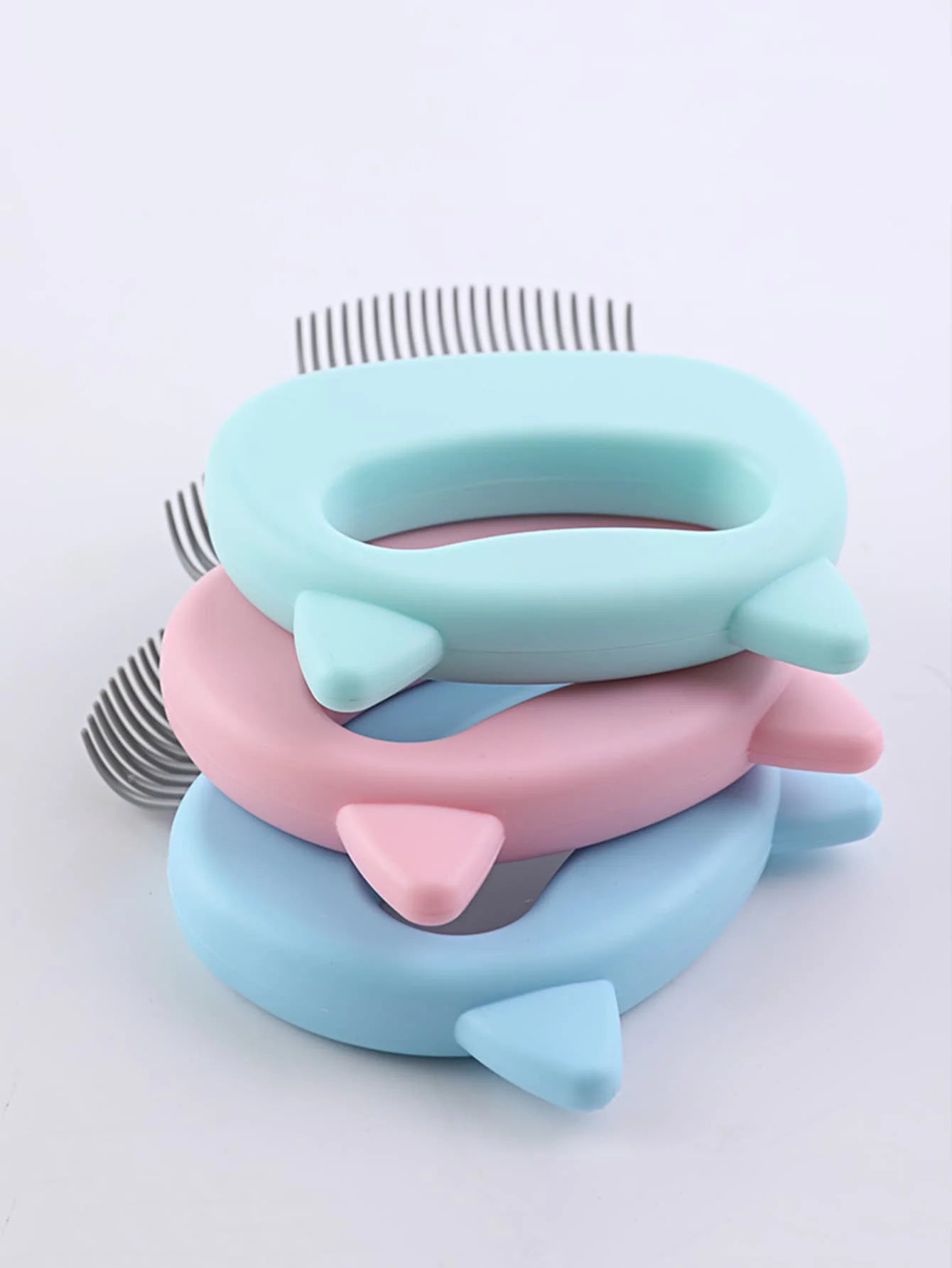 1pc PetCat Comb Grooming Massage Brush Shell Shaped Handle Dog Grooming Massage Tool To Remove Hairs For Cat Cleaning Supplies