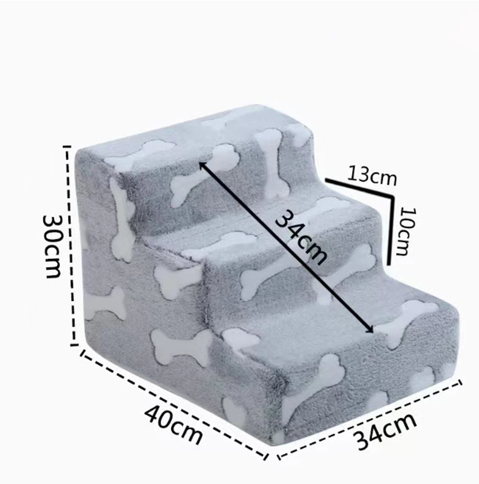 Ladder Dogs Pets Bone Shape Puppys Stairs Beside The Sofa Bed Ramp For Dogs Protecting Pets Joint Safety Stairs For Elderly Dogs