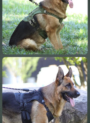Dog Harness,Tactical Dog Harness with Handle,No-Pull Service Dog Vest with Hook & Loop Panels,Adjustable Dog Vest Harness for Wa