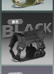 Dog Harness,Tactical Dog Harness with Handle,No-Pull Service Dog Vest with Hook & Loop Panels,Adjustable Dog Vest Harness for Wa