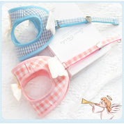 Dog Harness and Leash Set with Angel Wings Pets Adjustable Mesh Vest Harness with Wings and Bow for Small Medium Dogs Cats