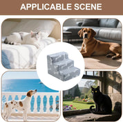 Ladder Dogs Pets Bone Shape Puppys Stairs Beside The Sofa Bed Ramp For Dogs Protecting Pets Joint Safety Stairs For Elderly Dogs