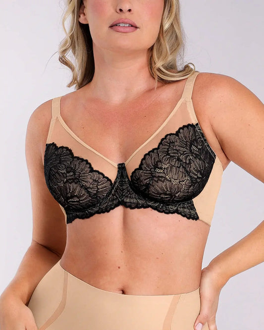 Supportive Unlined Lace Underwired Bra